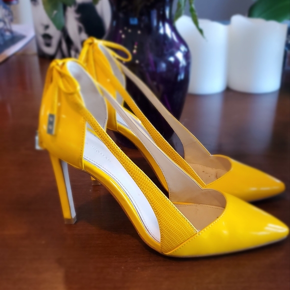Zara Shoes Zara Yellow High Heel Pumps Poshmark